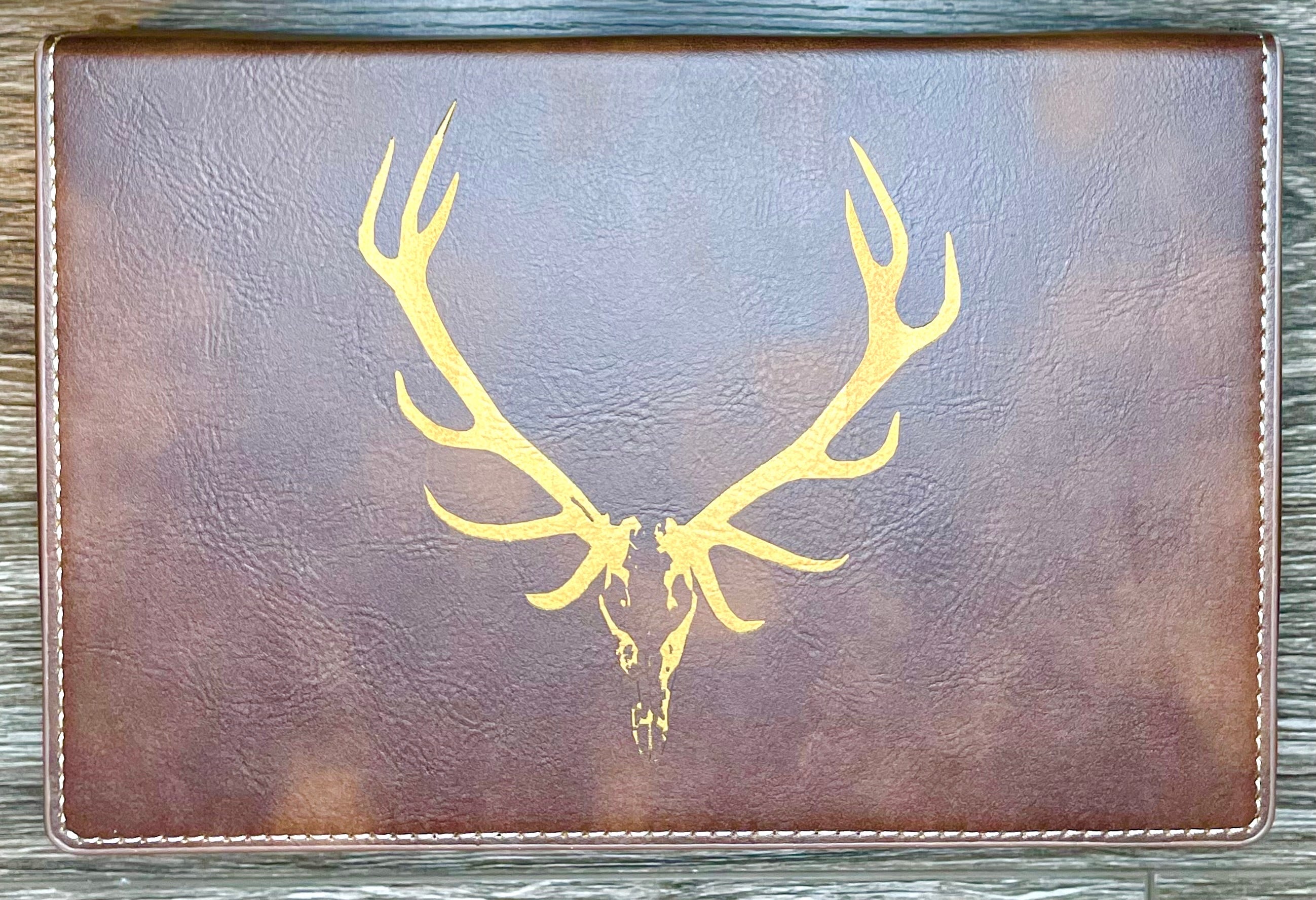 Bull Elk Skull, Flask Box Set (customizable)