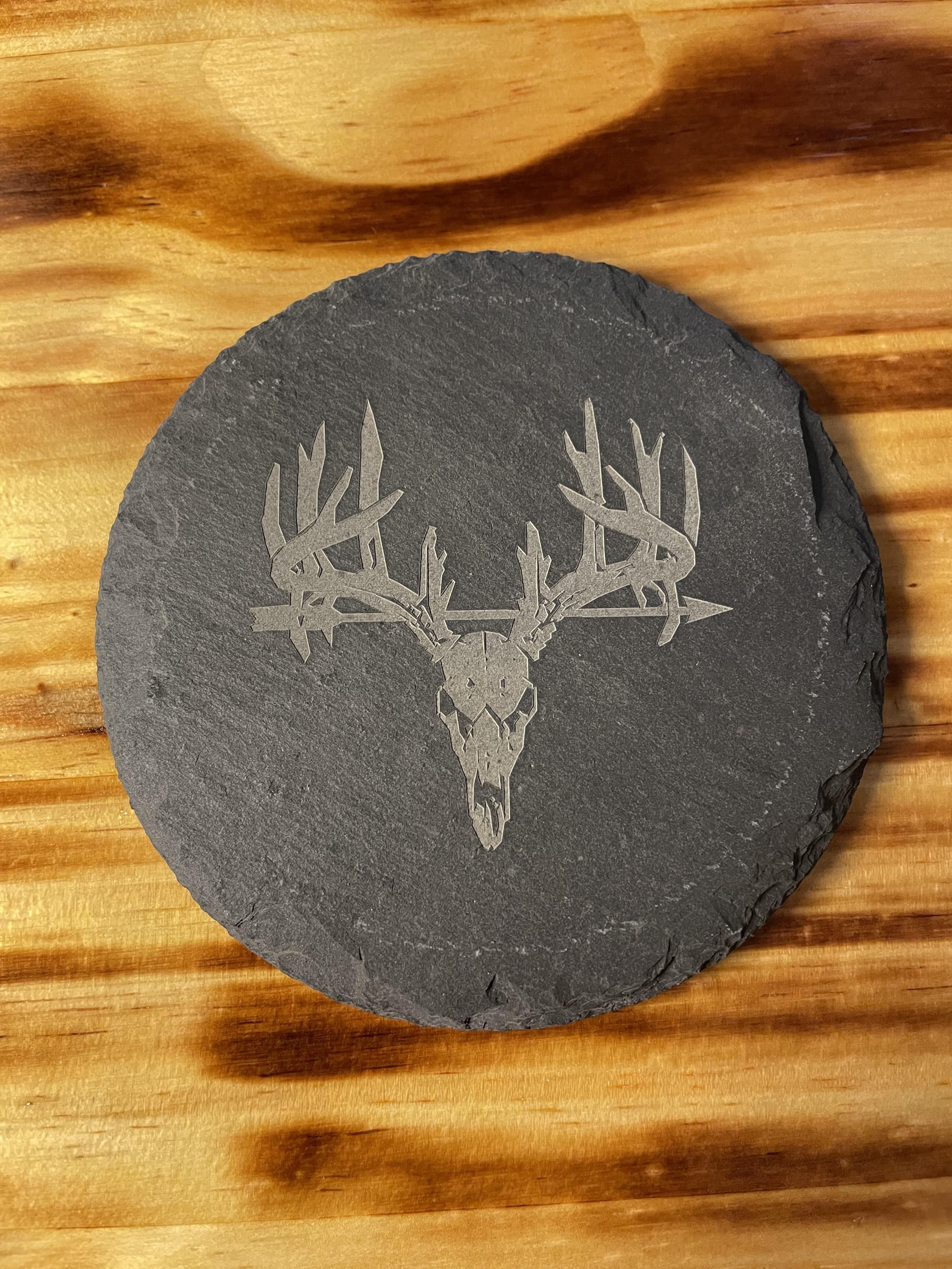 BOW HUNTER, CUSTOM SLATE STONE COASTER (TWO PACK)